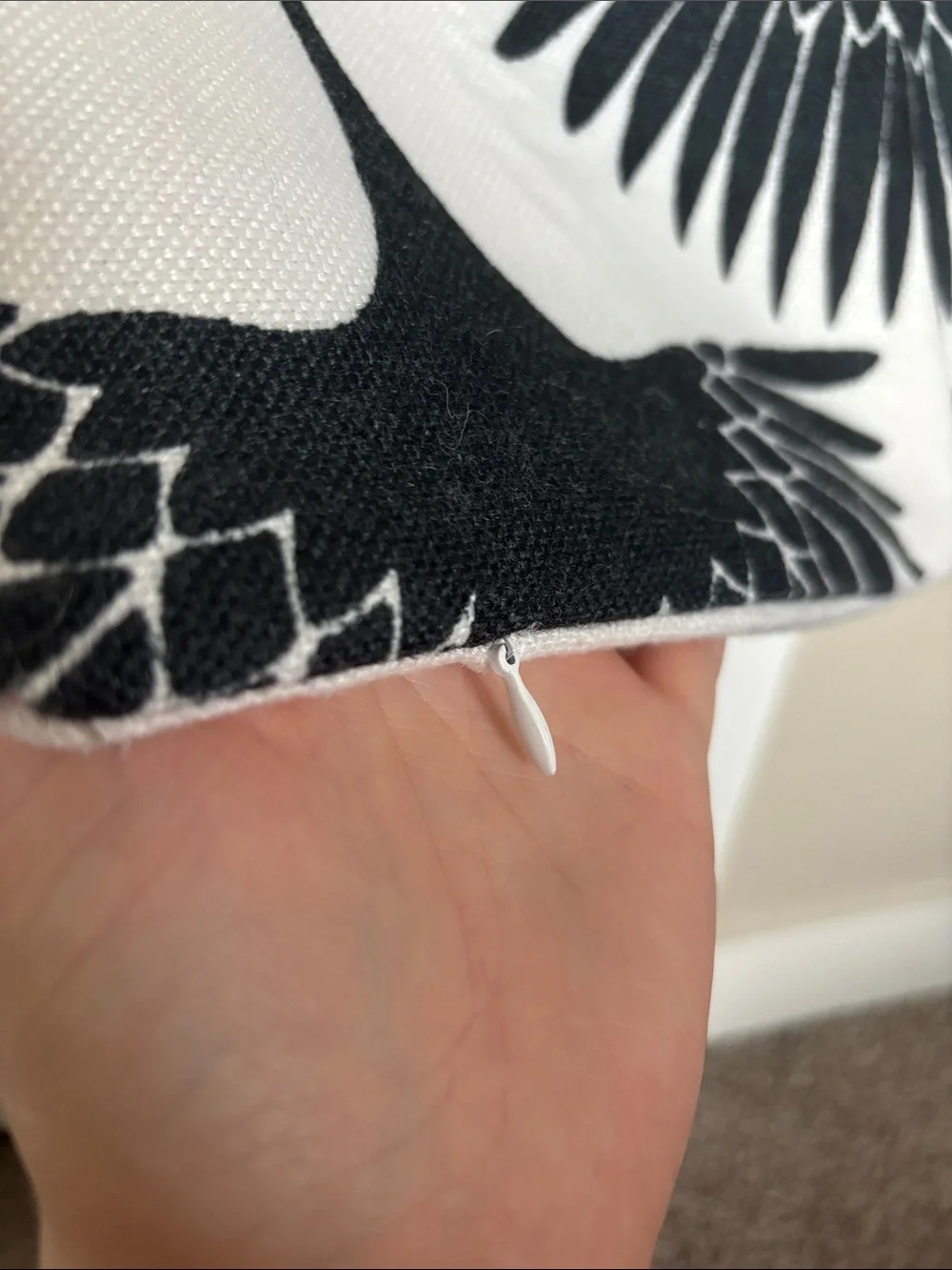 17” x 17” Crane Print Pillow Cover